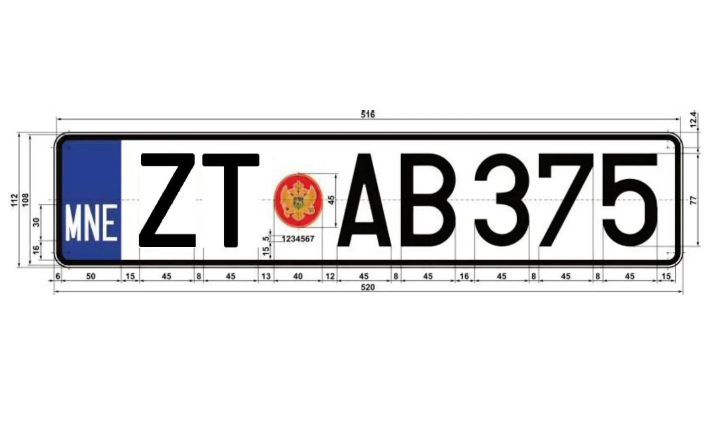 Регистарске таблице за моторна и прикључна возила са регистарскoм ознакам "ZT"