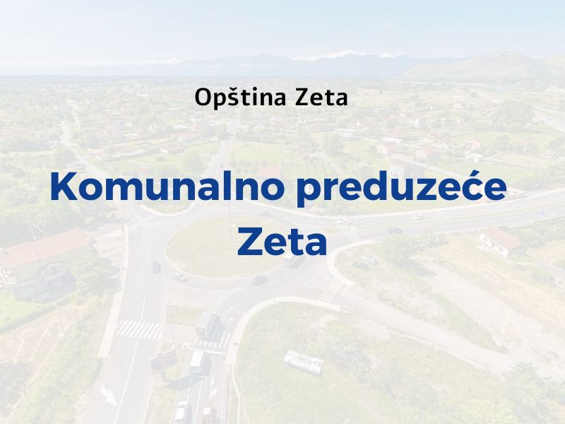 Objavljen Konkurs za izradu idejnog rešenja znaka (loga) DOO ,,Javno komunalno preduzeće'' Zeta